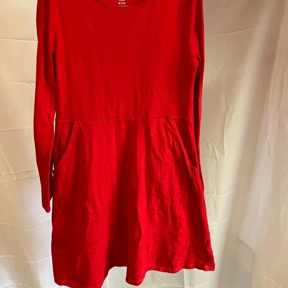 Denim and Red Kids Dress Set